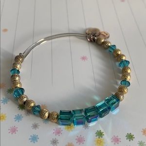 ALEX AND ANI Swarovski Blue Beads